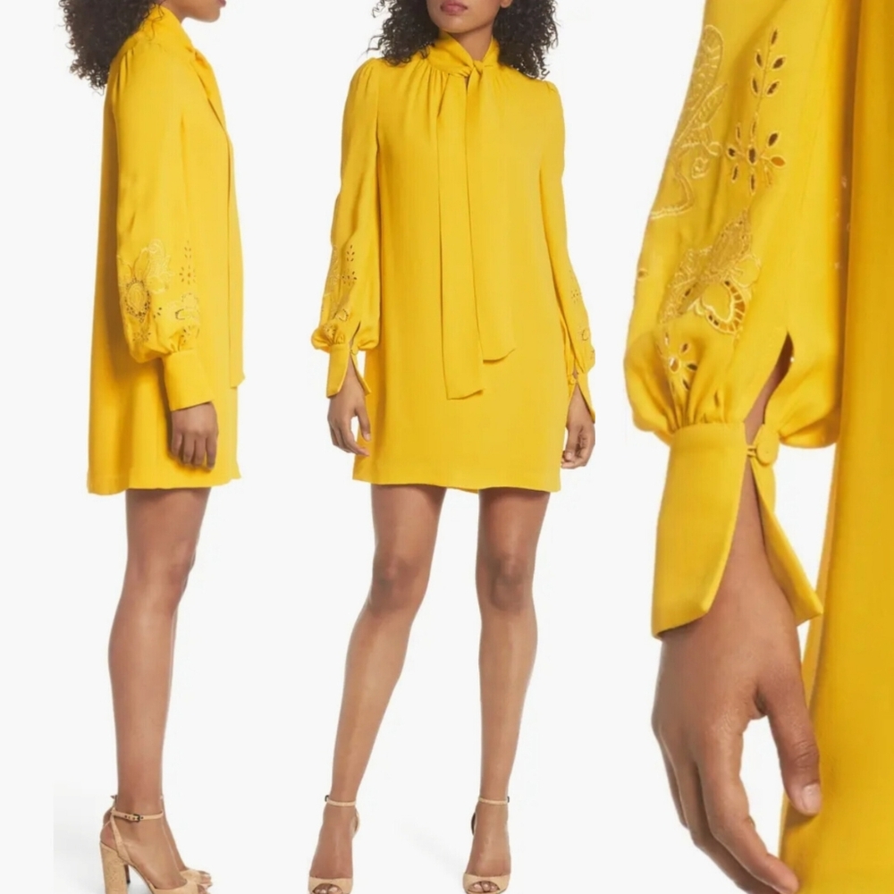 🔥French Collection Lace Blend Long Sleeve Dress